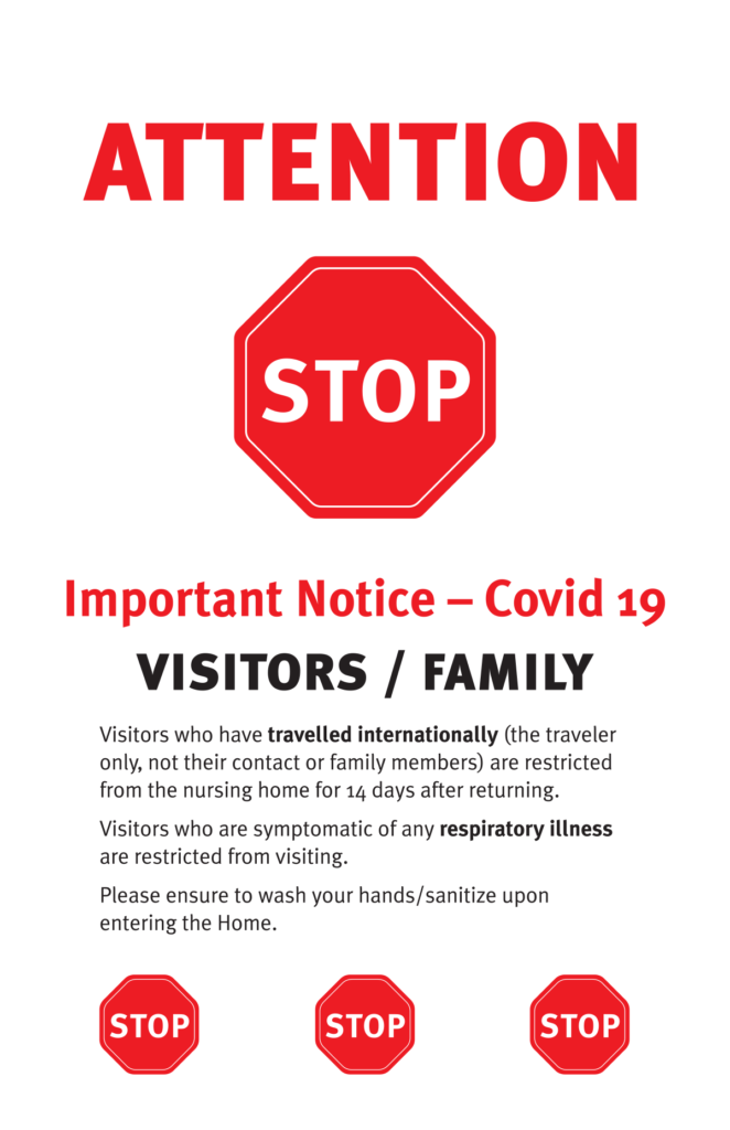 Covid 19 – Important Notice | The United Church Home For Senior ...