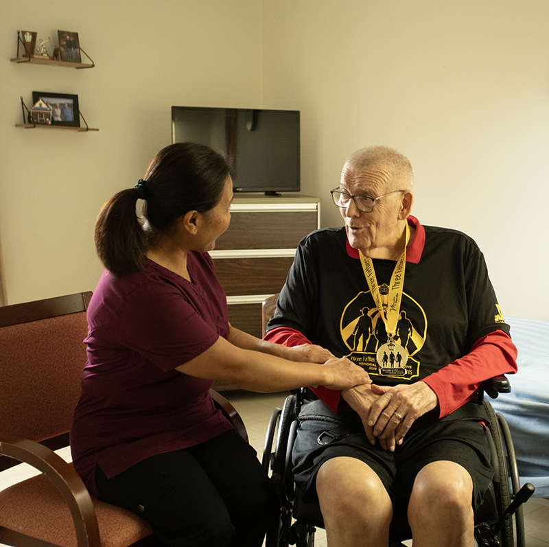 Resident room at the Drew Nursing Home